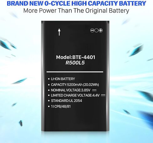 بطارية بديلة BTE-4401، ترقية بطارية R500L5 عالية السعة 5200 مللي أمبير في الساعة لاستبدال Verizon Orbic R500L5 Speed ​​5G، R500L5 Mobi Hotspot in Kuwait
