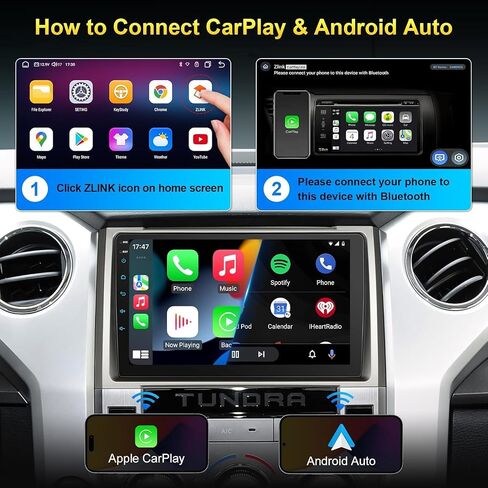 8 Core Radio Stereo for Toyota Tundra 2014-2021（ fit JBL or no JBL ） with Wireless CarPlay & Android Auto, 4+64G 9 Inch QLED Toyota Tundra Head Unit,Steering Wheel Control, GPS Navagation,AM/FM Radio in Saudi Arabia