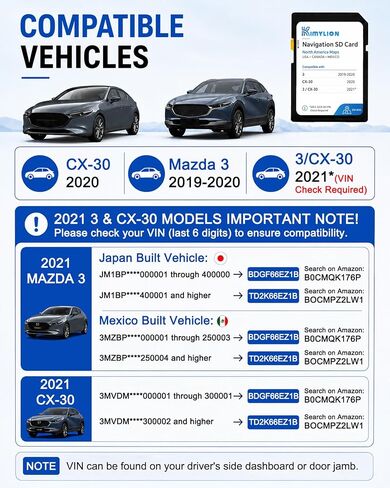 بطاقة SD للملاحة BDGF66EZ1B لتحديد Mazda 3 2019-2021، CX-30 2020-2021 in Kuwait