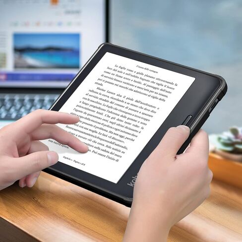 Smart Case for Kobo Libra Colour 7 Inch, Ratesell The Thinnest and Lightest Leather Smart Origami Cover Case for for 7" Kobo Libra Colour (2024) / Kobo Libra 2 (2021) eReader Black in Kuwait