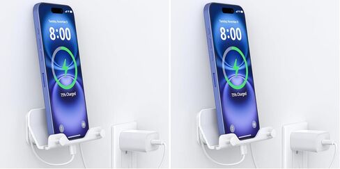 HomeMount Phone Holder Wall Mount for iPhone, Adhesive Shelf, Black 1 Pack in Kuwait