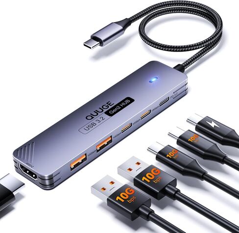 QUUGE USB C Multiport Hub, 4 Port 10Gbps, 100W PD for Desktop SSD Use in Kuwait