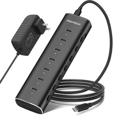 RSHTECH 7-Port Powered USB C 3.2 Hub 10Gbps, RSH-H7C in Kuwait