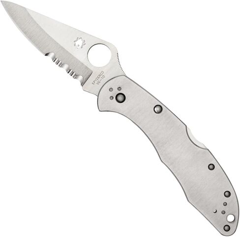 Spyderco Delica 4 Signature Knife with 2.95" Saber-Ground VG-10 Steel Blade and Durable Stainless Steel Handle - C11P in Saudi Arabia