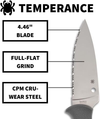 Spyderco Temperance Lightweight Fixed Blade Knife, SpyderEdge in Kuwait