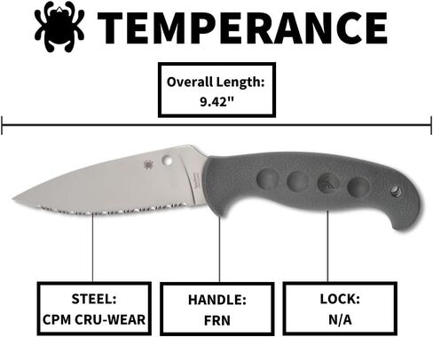 Spyderco Temperance Lightweight Fixed Blade Knife, SpyderEdge in Kuwait