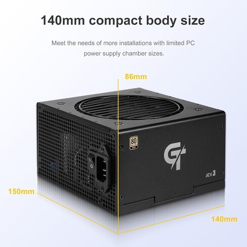 SAMA Black 650W Power Supply - Fully Modular 80 Plus Gold Certified ATX 3.1 & PCIE 5.1 Compliant Power Supply, Supports RTX 30/40 Series GPUs in Kuwait