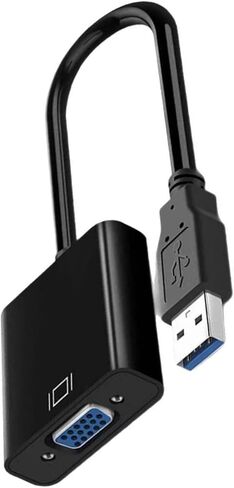PANGBOER 1080P USB3.0 to VGA Video Converter Cable for Desktop Computer Monitor Projector Adapter Digital Converter in Kuwait