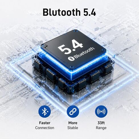 Bluetooth Headphones Over Ear, 75H Playtime Wireless Headphones with Microphone, Foldable Lightweight Headset with 3 EQ Modes, 3D Stereo Sound Low Latency for Travel Work Cellphone in Kuwait