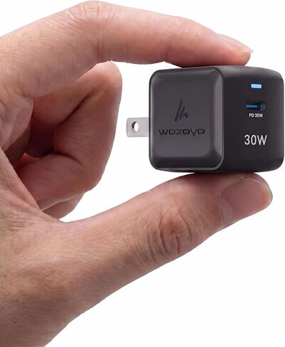 PD 30W Wozoyo GaN Charger, Type-C Fast Charger Compatible for iPhone 17/16/16 Pro Max/15 Series/iPad Pro, Smartphones & Tablets, QC 3.0,Compact Foldable Plug Design, Smart Power Delivery in Kuwait