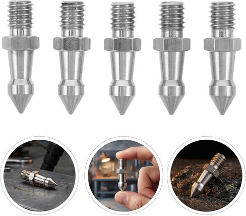 Zerodeko 5pcs Threaded Tripod Feet Spikes 3/8 Inch Stainless Steel Tripod Screw in Feet with Enhanced Stability and Improved Grip for Outdoor Photography Support in Kuwait