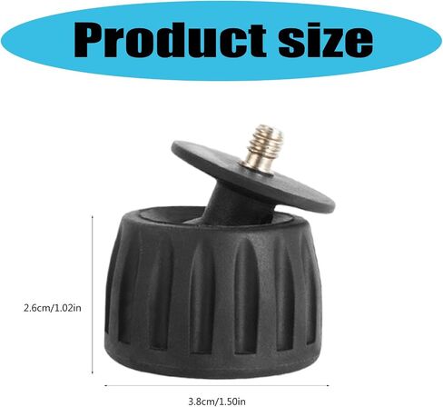 Anti-Skid Rubber Tripod Replacement Feet with 1/4 and 3/8 Thread, 360° Rotating Base for Camera and Photography Gear in Saudi Arabia