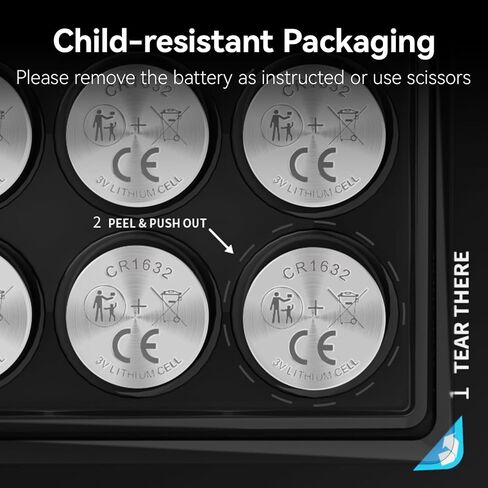 NICEBATT CR1632 3V Lithium Battery 12 Pack, High Capacity 1632 Batteries for Key Fob in Kuwait