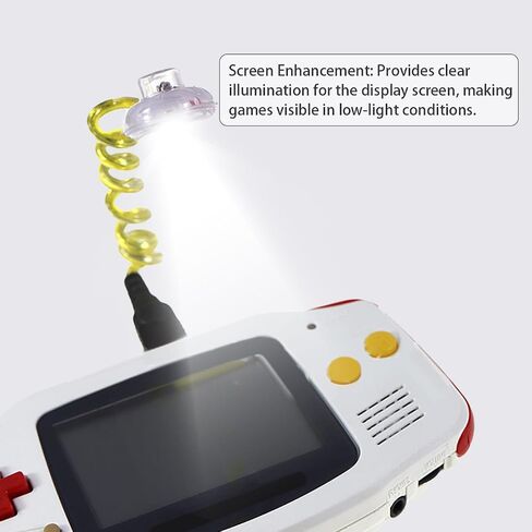 ملحق ضوء دودة LED GBA - مصباح شاشة Game Boy Advance، مصباح مرن للتوصيل والتشغيل، مدعوم من وحدة التحكم، لا حاجة إلى بطاريات، ألوان متنوعة in Kuwait