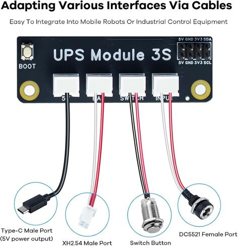 LAFVIN Uninterruptible Power Supply (UPS) Module for Raspberry Pi/Jetson Nano Supports Charging and Power Output at The Same Time 3S & 5V 5A Output in Kuwait