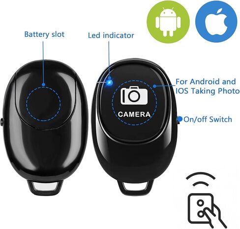Phone Camera Remote Control(2 Pack) for Photos & Videos, Wireless Camera Remote Shutter Clicker Compatible with iPhone/Android Phone/iPad/Tablets with Adjustable Wrist Strap in Kuwait