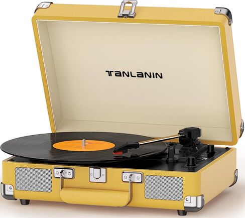 Pink Record Player with Speakers, Bluetooth, 3-Speed Turntable in Kuwait