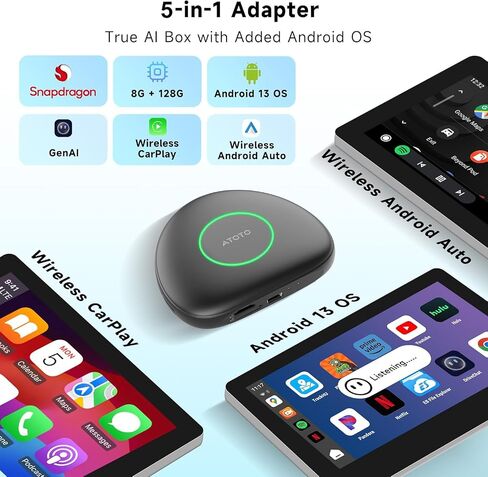 محول CarPlay اللاسلكي وAndroid Auto Magic AI Box 4GB+64GB in Kuwait