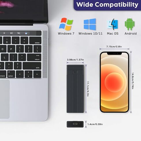Fanblack Aluminum M.2 NVME SATA SSD Enclosure Adapter, USB 3.2 Gen 2 (10 Gbps) to NVME with 3 USB 3.2 Gen 2 10Gbps A Port , Support UASP Trim for SSDs 2242/2260/2280 in Saudi Arabia