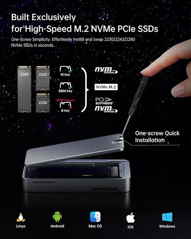 40Gbps USB4 NVMe Enclosure with Triple-Cooling System Aluminum in Kuwait