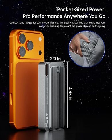 40Gbps USB4 NVMe Enclosure with Triple-Cooling System Aluminum in Kuwait