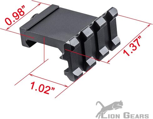 BRIDGEMOUNTLion Gears Tactical Picatinny 90 Degree Angle Mount, 1.37" Long with 3 Slots in Kuwait
