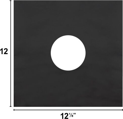 (50) Black Paper Super Heavyweight 12" Record Inner Sleeves with Center Hole - 12IWBK in Kuwait