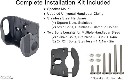 Bike Mount for JBL Go5 Bluetooth Speaker – Friction Fit - Included Handlebar Clamp (Bar Sizes 3/4in to 2in), for Bikes, Golf Carts & Boats in Saudi Arabia