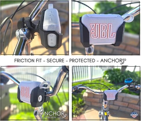 Bike Mount for JBL Go5 Bluetooth Speaker – Friction Fit - Included Handlebar Clamp (Bar Sizes 3/4in to 2in), for Bikes, Golf Carts & Boats in Saudi Arabia