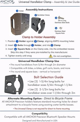 Bike Mount for JBL Go5 Bluetooth Speaker – Friction Fit - Included Handlebar Clamp (Bar Sizes 3/4in to 2in), for Bikes, Golf Carts & Boats in Saudi Arabia