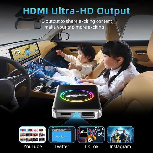 صندوق AI 3in1 لسيارات CarPlay السلكية، 4 جيجابايت + 32 جيجابايت، محول لاسلكي in Kuwait