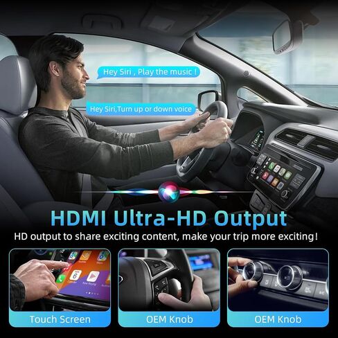 صندوق AI 3in1 لسيارات CarPlay السلكية، 4 جيجابايت + 32 جيجابايت، محول لاسلكي in Kuwait