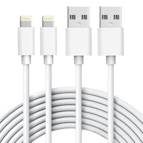 3 قطع كابل شاحن iPhone معتمد من MFi بطول 6 أقدام أحمر وأسود in Kuwait
