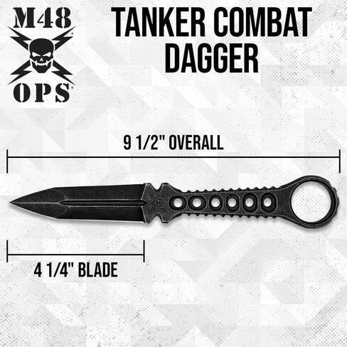 M48 Tanker Combat Dagger | 4 1/4" Double-Edged 3Cr13 Stainless Steel Blade in Kuwait