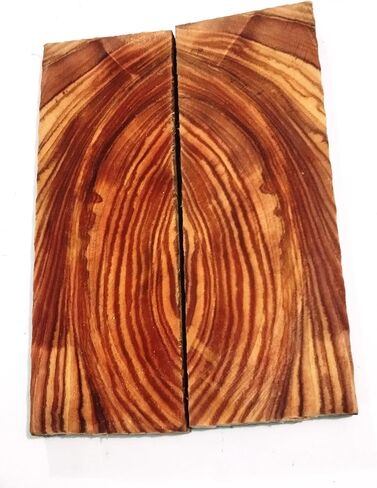 Stabilized Natural Olive wood Knife Handle Pair, Oleaceae family hard wood scales, DIY, knife making, Knife accessories, Natural Grain Wood pair, Gift Packed. CW in Saudi Arabia