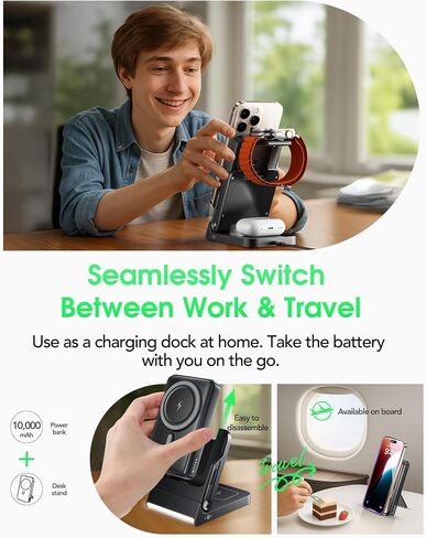 5 in 1 Charging Station Portable Charger Power Bank for Apple Watch Charger in Kuwait