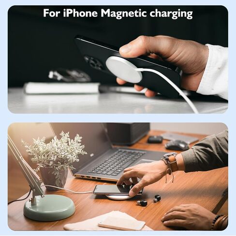 [Apple MFi Certified] iPhone 17 Magnetic Charger,6FT USB C i Phone 17 Wireless Charging Pad & Fast PD USB C Charging Block,Fast iPhone Mag-Safe Charger for iPhone 17/16 Pro/Pro Max/15/14/13/12 Series in Kuwait