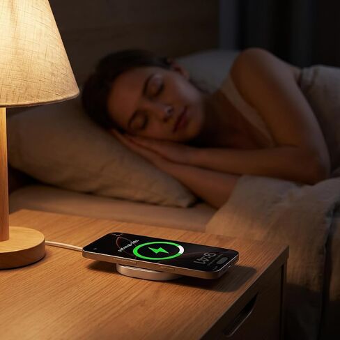 Wireless Charging Pad 15W for iPhone 16, Anti-Slip, Detachable USB Cable in Kuwait