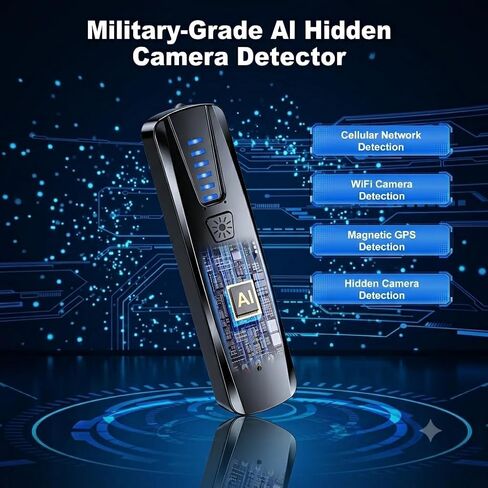 كاشف الكاميرا الخفية، كاشف تعقب GPS، مكتشف الكاميرا المضادة للتجسس (أسود) in Kuwait