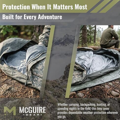 Genuine U.S. Military Modular Sleep System Waterproof Bivy Cover, ACU Digital Camo, Wind & Rain Resistant Outdoor Sleep System Shell, USA Made in Saudi Arabia