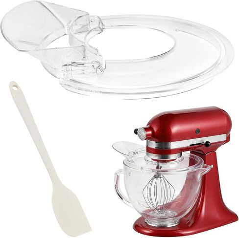 Pouring Shield for Kitchen-Aid 4.5-5 Quart Tilt-Head Stand Mixer, Removable Splatter Guard for Stainless Steel, Glass, Ceramic Bowls(COLOR:Transparent) in Kuwait