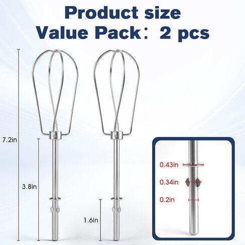 Hand Mixer Turbo Beaters For Kitchenaid Beaters Attachments W10490648 in Saudi Arabia