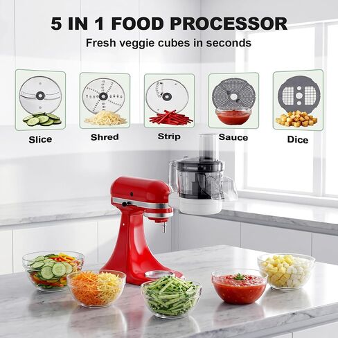 Food Processor Attachment for KitchenAid, 5-in-1 Multifunctional Chopper in Saudi Arabia