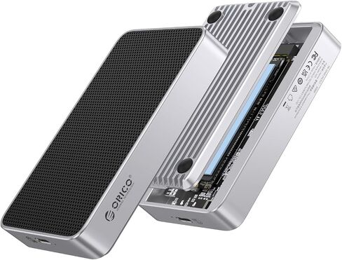 ORICO 80Gbps M.2 NVMe SSD Enclosure PCIE 5.0 Silent Fanless Compatible with Thunderbolt 5/4/3/USB4 X50 Dual-chip USB3.2/3.1/3.0 M-Key/(M&B) Key NVMe SSDs up to 8TB Fanless Silent Cooling- X50PRO in Saudi Arabia