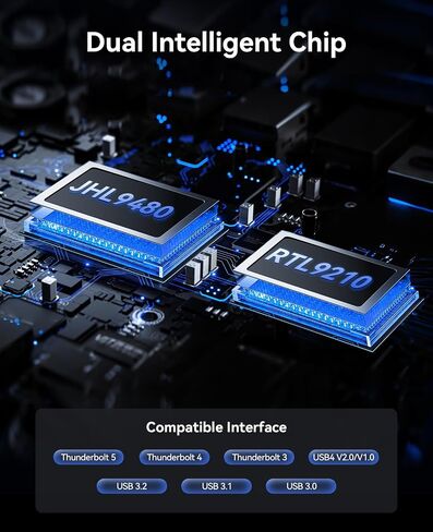 ORICO 80Gbps M.2 NVMe SSD Enclosure PCIE 5.0 Silent Fanless Compatible with Thunderbolt 5/4/3/USB4 X50 Dual-chip USB3.2/3.1/3.0 M-Key/(M&B) Key NVMe SSDs up to 8TB Fanless Silent Cooling- X50PRO in Saudi Arabia