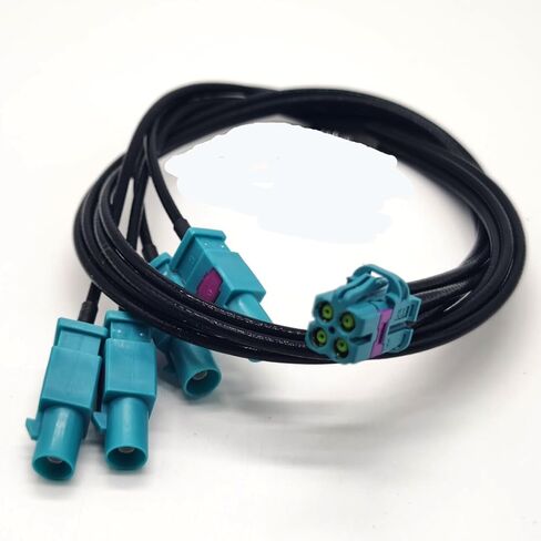 1.64ft Mini Fakra 4 in 1 Female to FAKRA Z Code Straight Male Plug Cable, Four Ports Vehicle Cable Adapter RF Coaxial Extension RG174 for Automotive electronics Compatible with TE Connectivity 0.5m in Saudi Arabia