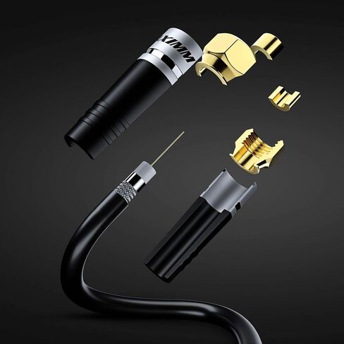 Maximm RG6 Coaxial Cable 3 Ft, Triple Shielded, Black, CL3, Gold F-Type, 2 Pack in Saudi Arabia
