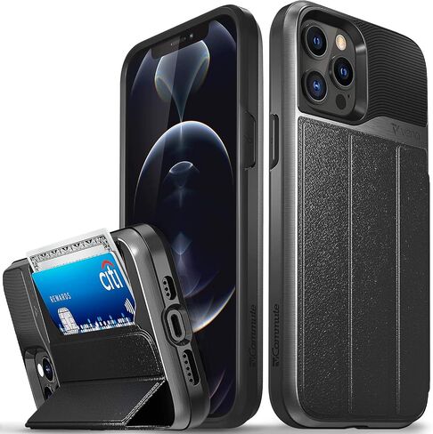 جراب محفظة VENA vCommute لهاتف iPhone 12 Pro Max، أسود in Kuwait