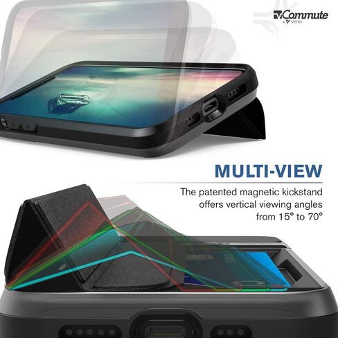 VENA vCommute for iPhone 13 Wallet Case, Black in Kuwait