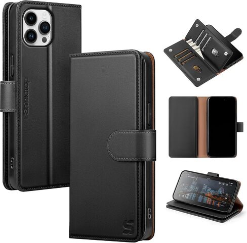 Shieldtop Compatible with iPhone 12 Pro Max Wallet Case with Card Holder,Women Men RFID Blocking PU Leather Flip TPU Protective Cover Credit Card Slots,Phone Case for Apple 12 Pro Max,Light Brown in Kuwait